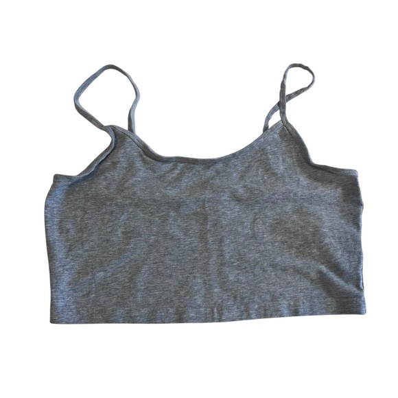 TNA Tops - aritzia tna gray bra cropped tank top